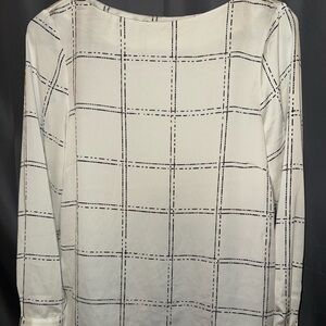 White Checkered Long Sleeve Shirt